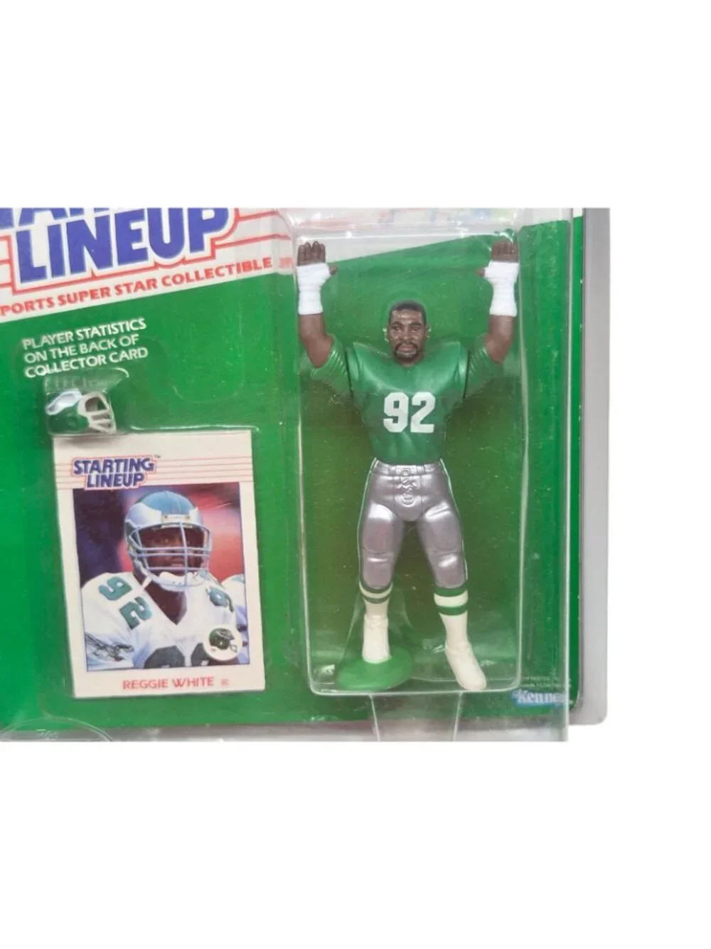 Starting Lineup 1988 Philadelphia Eagles Reggie White Figure Card SEALED Kenner